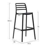 ΣΚΑΜΠΟ BAR ΠΟΛΥΠΡΟΠΥΛΕΝΙΟΥ SNOD HM6099.02 ΜΑΥΡΟ 37,2x50x101,5Υεκ. - Image 2