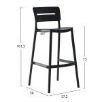 ΣΚΑΜΠΟ BAR ΠΟΛΥΠΡΟΠΥΛΕΝΙΟΥ SNOD2 HM6100.02 ΜΑΥΡΟ 37,2x50x101,5Υεκ. - Image 2