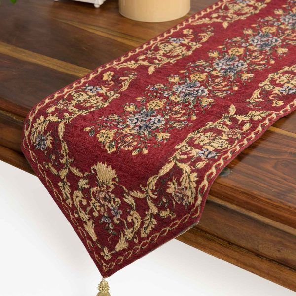 τραβέρσα  (33cm X 180cm)  tr46 μπορντώ SilkFashion