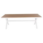 ΤΡΑΠΕΖΙ ΑΛΟΥΜΙΝΙΟΥ ΟΡΘΟΓΩΝΙΟ TAWNEE HM6039.02 ΛΕΥΚΟ-POLYWOOD ΦΥΣΙΚΟ 219,5x89,5x73Υ - Image 3