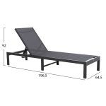 ΞΑΠΛΩΣΤΡΑ ΑΛΟΥΜΙΝΙΟΥ THATCHER HM5983.03 ΑΝΘΡΑΚΙ ΣΚΕΛΕΤΟΣ & TEXTILENE 196,5x64,5x92Υεκ - Image 2