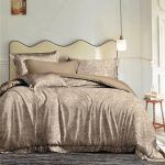 Beauty Home Σετ σεντόνια υπέρδιπλα με λάστιχο Memories Art 12690 165x200+30 Μόκα