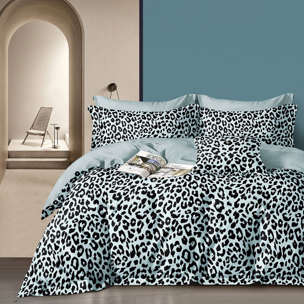 12699 Beauty Home Σετ πάπλωμα υπέρδιπλο Memories Art 12699 220x240 Γκρι,Σιέλ - Image 1