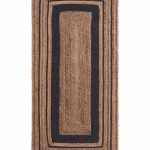 Χαλί γιούτα 1728 (60cm x 130cm) natural/black SilkFashion