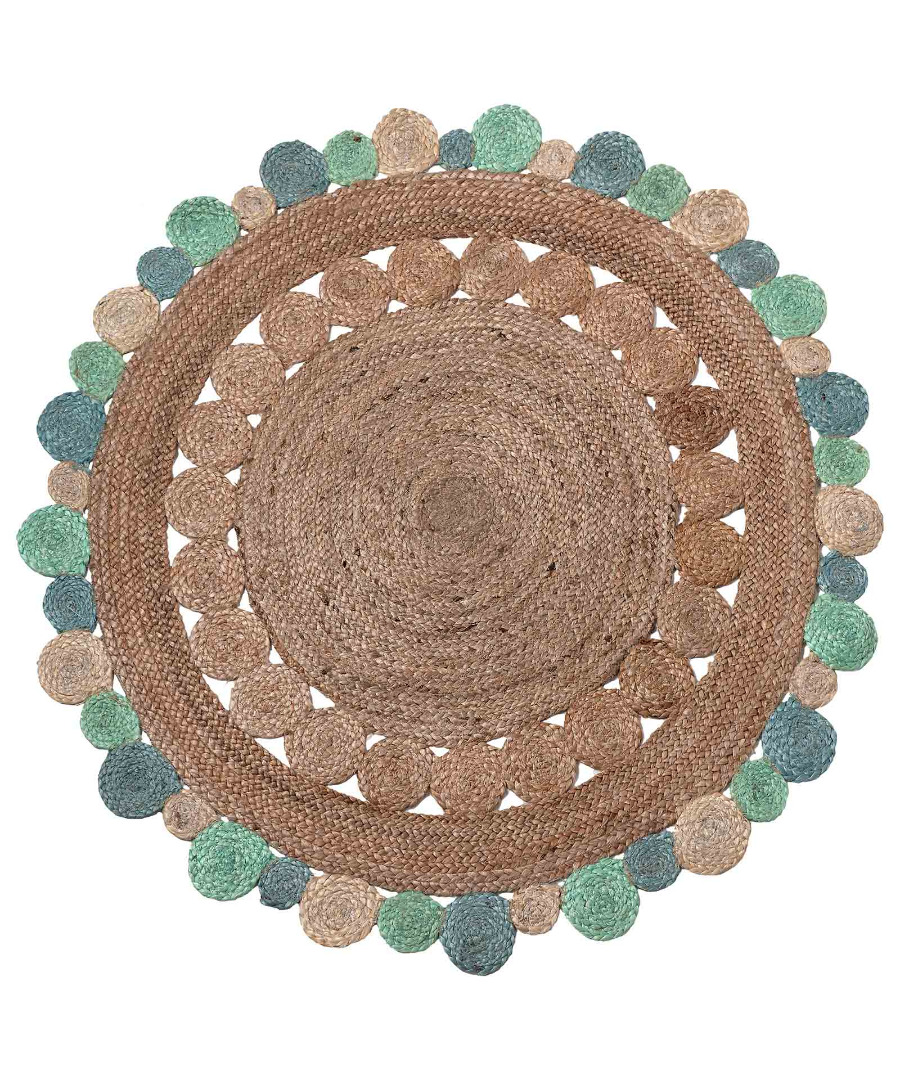 1737 Χαλί γιούτα 1737 (150cm) light blue SilkFashion - Image 1