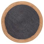 Χαλί γιούτα 1748 (120cm) natural/dark grey SilkFashion