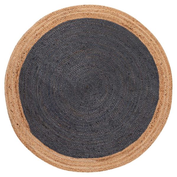 Χαλί γιούτα 1748 (120cm) natural/dark grey SilkFashion