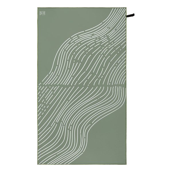 Beauty Home Πετσέτα θαλάσσης διπλής όψης Microfiber 200gsm Art 2290 90x160 Λαδί