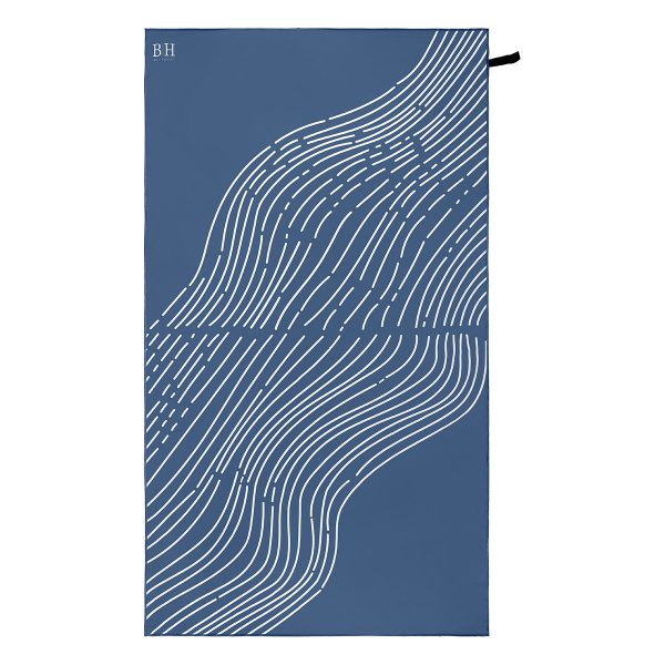 Beauty Home Πετσέτα θαλάσσης διπλής όψης Microfiber 200gsm Art 2293 90x160 Μπλε