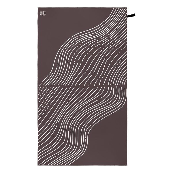 Beauty Home Πετσέτα θαλάσσης διπλής όψης Microfiber 200gsm Art 2294 90x160 Καφέ