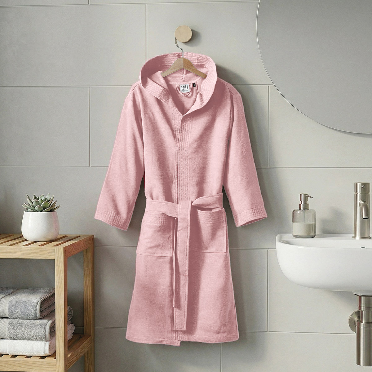 Beauty Home Μπουρνούζι με κουκούλα Mojo Art 3473 Ροζ Beauty Home