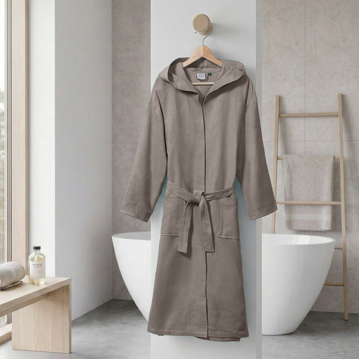 Beauty Home Μπουρνούζι με κουκούλα Mojo Art 3474 Γκρι Beauty Home