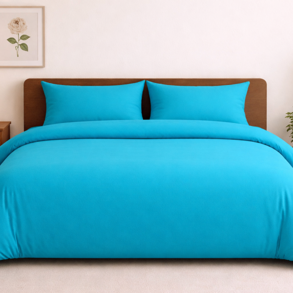 Σετ Παπλωματοθήκη Υπέρδιπλη 220x240 Cosmin Glossier Turquoise