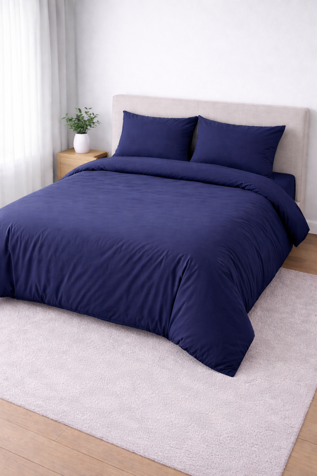 40001009 Σετ Πάπλωμα Υπέρδιπλο 220x240 Cosmin Home Imports Dark Blue - Image 1
