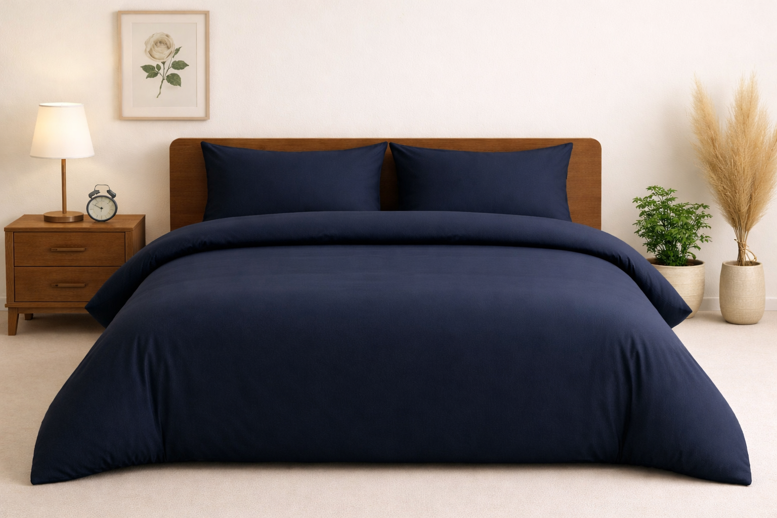 40001013 Σετ Πάπλωμα Υπέρδιπλο 220x240 Cosmin Glossier Dark Blue - Image 1