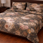 Σετ Πάπλωμα Υπέρδιπλο 220x240 Cosmin Royal Flowers Black