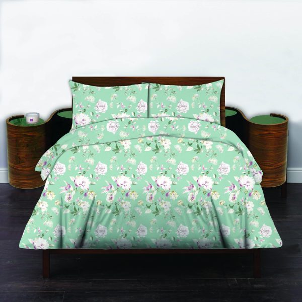 Σετ Πάπλωμα Υπέρδιπλο 220x240 Cosmin Libre Flowers Light Green