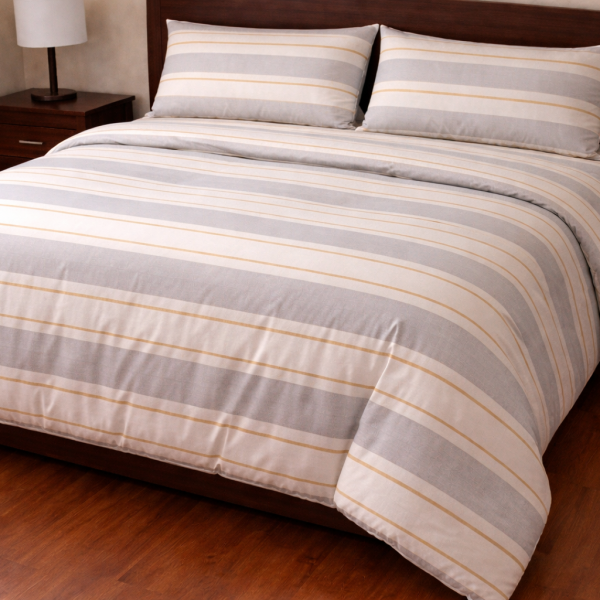 Σετ Πάπλωμα Υπέρδιπλο 220x240 Cosmin Royal Cart Grey-Yellow