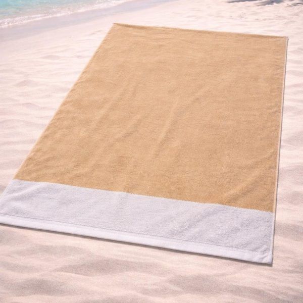 Πετσέτα Θαλάσσης Cosmin 90x165 Simple Beige