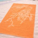 Πετσέτα Θαλάσσης Cosmin 90x165 Coral Orange