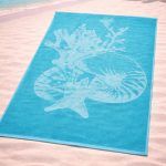 Πετσέτα Θαλάσσης Cosmin 90x165 Coral Light Blue