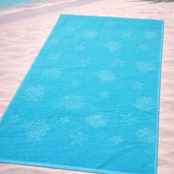 Πετσέτα Θαλάσσης Cosmin 90x165 Starfish Light Blue