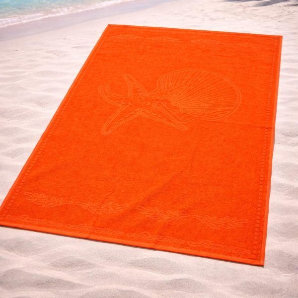 Πετσέτα Θαλάσσης Cosmin 90x165 Starfish Orange