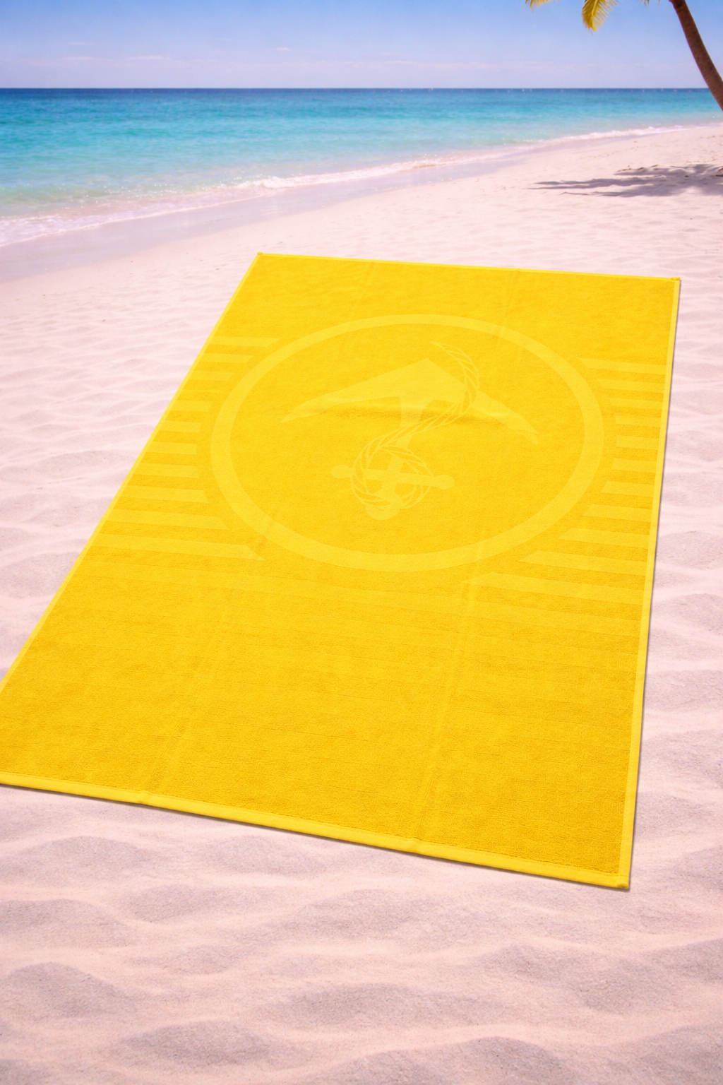 4000893 Πετσέτα Θαλάσσης Cosmin 100x175 Anchor Yellow - Image 1