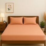 Σετ Σεντόνια 160x200+30 Βαμβακοσατέν Cosmin Glossier Orange