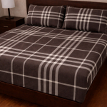 Σετ Σεντόνια με Λάστιχο 160x200+30 Cosmin Eldi Flannel Cart Brown