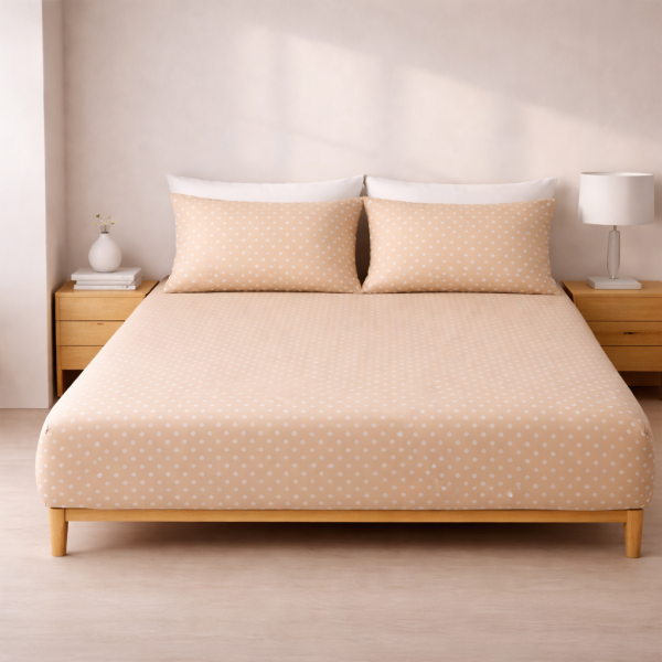 Σετ Σεντόνια με Λάστιχο 160x200+30 Cosmin Dot Elegance Beige