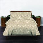 Σετ Παπλωματοθήκη Υπέρδιπλη 220x240 Cosmin Libre Flowers Beige