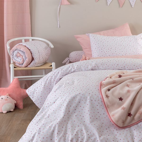 Σεντόνι Μονό 170x260 BB101 ROSE Χωρίς Λάστιχο Ροζ Palamaiki