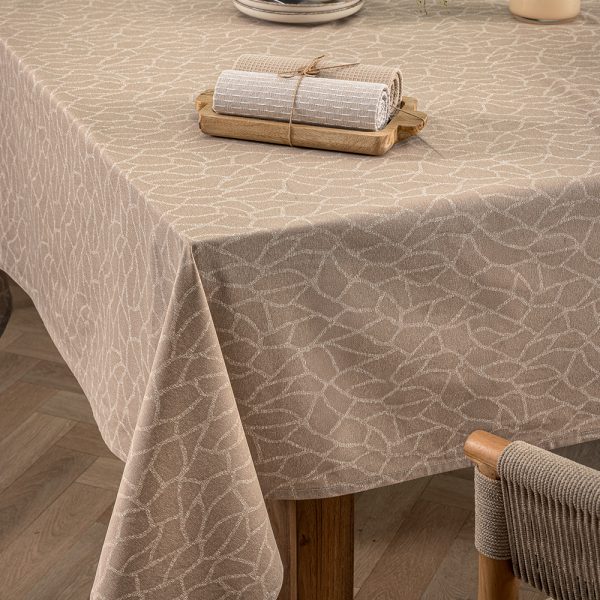 Τραπεζομάντηλο Formal Dinner 140x140 MH300 Καφέ Palamaiki