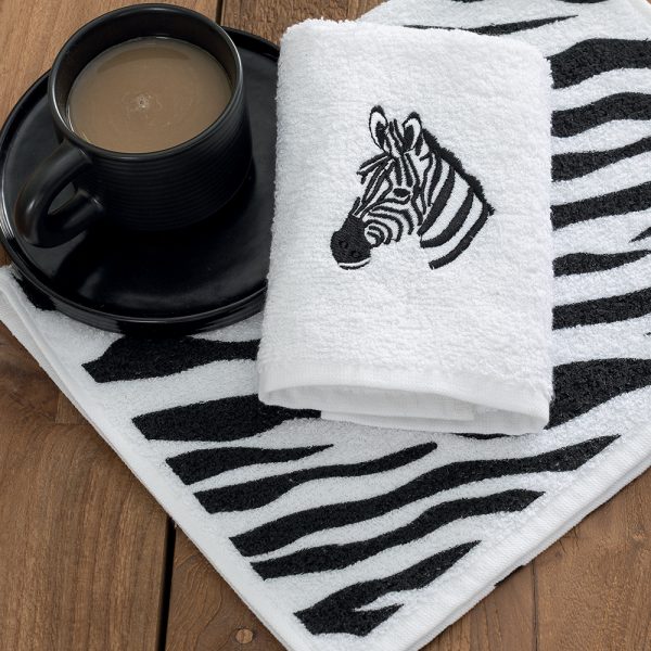 Σετ 2 Πετσέτες Κουζίνας 30x50 MH400 ZEBRA Λευκό Palamaiki