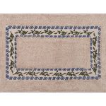 Πατάκι ελιά σκέτο (50cm x 80cm) μπλέ SilkFashion