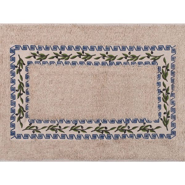 Πατάκι ελιά σκέτο (50cm x 80cm) μπλέ SilkFashion