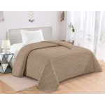 ΚΟΥΒΕΡΛΙ MICROFIBER ΜΟΝΟ 160X240 ADAM HOME GLORIA MOCHA