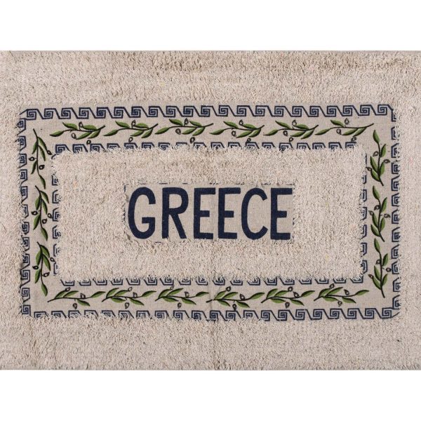 Πατάκι ελιά Greece (40cm x 60cm) μπλέ SilkFashion
