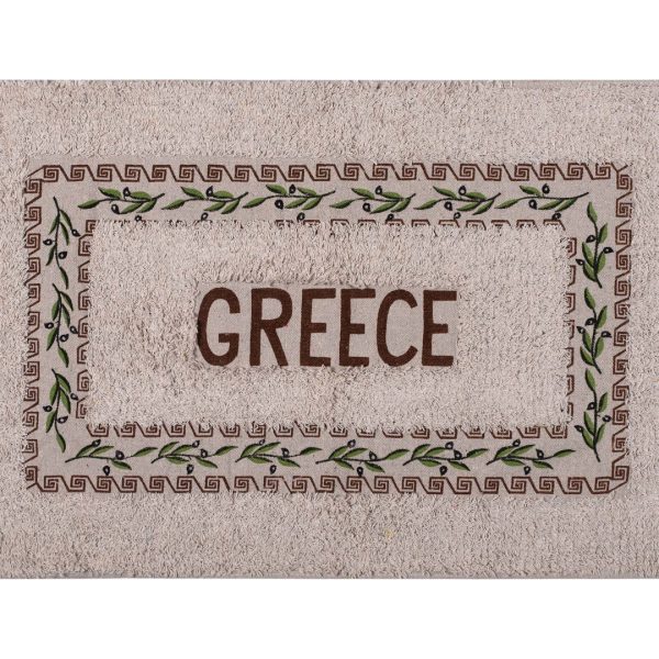Πατάκι ελιά Greece (40cm x 60cm) καφέ SilkFashion