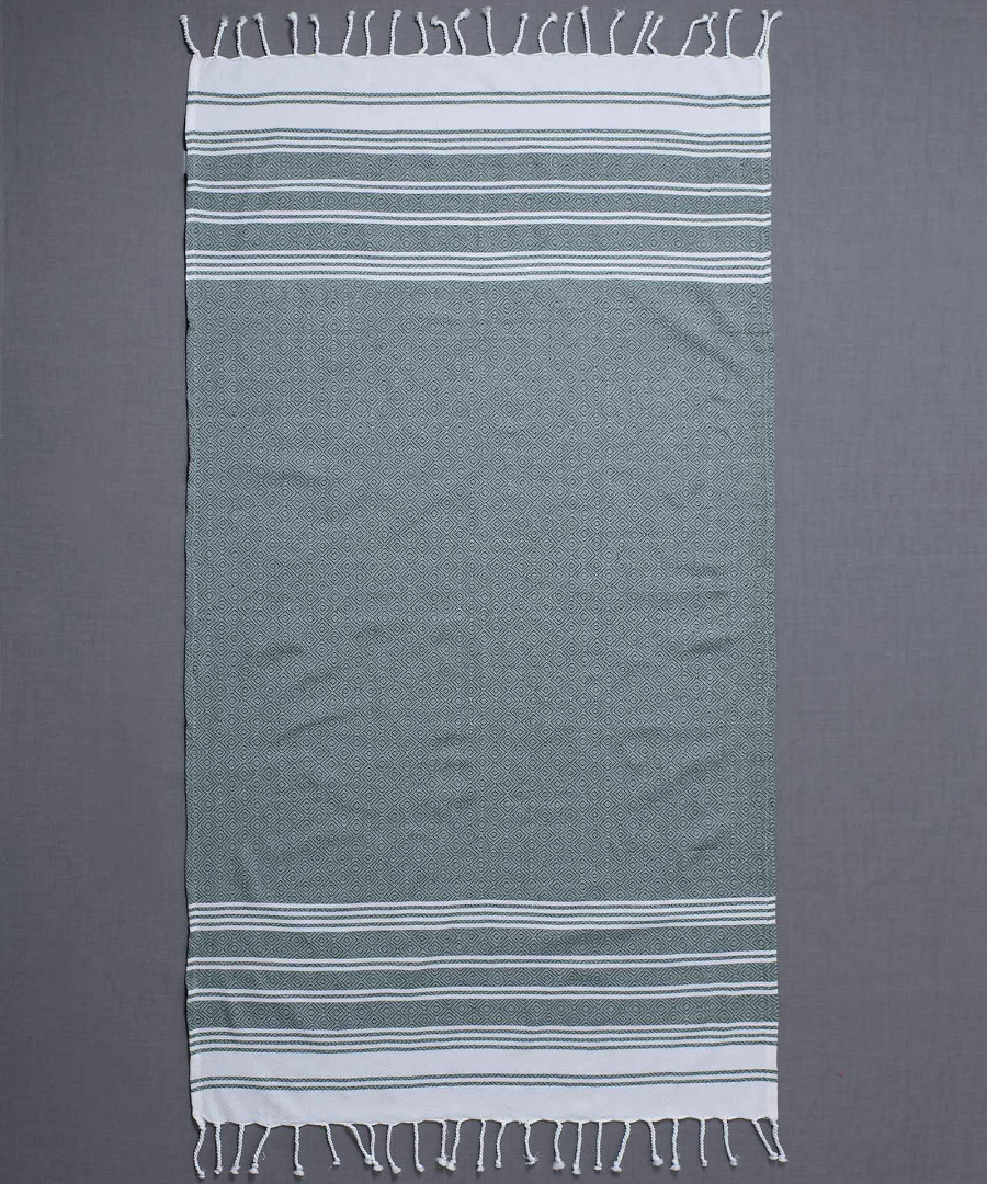 SF1754-OLIVE-GREENb Pestemal sf1754 (90cm x 180cm) πράσινο SilkFashion - Image 1