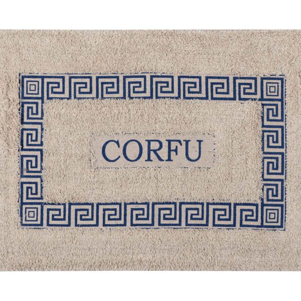 Πατάκι μαίανδρος CORFU (50cm x 80cm) μπλέ SilkFashion