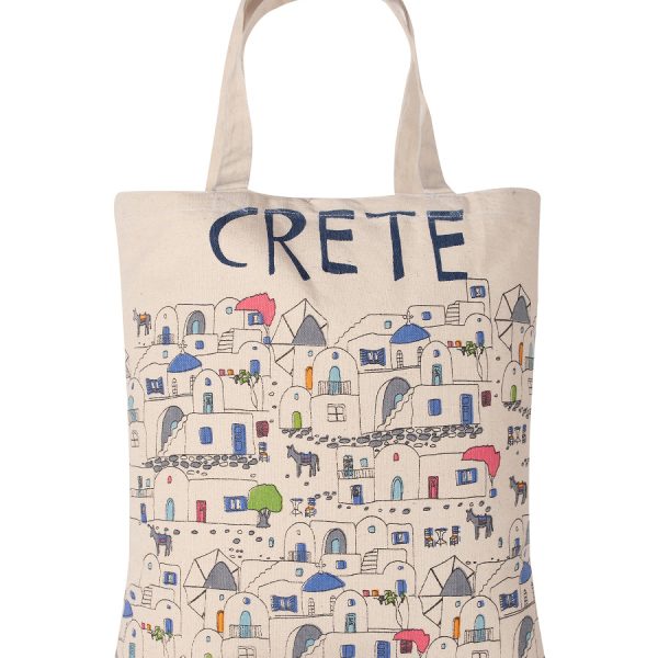 Τσάντα καραβόπανο (40cm x 40cm x 10cm) canvas 15 creta SilkFashion