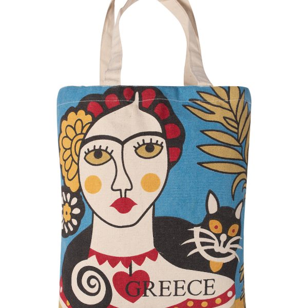 Τσάντα καραβόπανο (40cm x 40cm x 10cm) canvas 10 creta SilkFashion