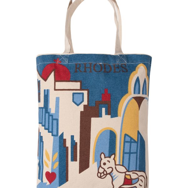 Τσάντα καραβόπανο (40cm x 40cm x 10cm) canvas 9 creta SilkFashion