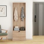 ΕΠΙΠΛΟ ΕΙΣΟΔΟΥ KAYLOR HM2474.01 ΜΕ ΚΡΕΜΑΣΤΡΕΣ&ΑΠΟΘ.ΧΩΡΟ- MDF ΣΕ ΣΟΝΑΜΑ 65x34x180Υεκ - Image 5