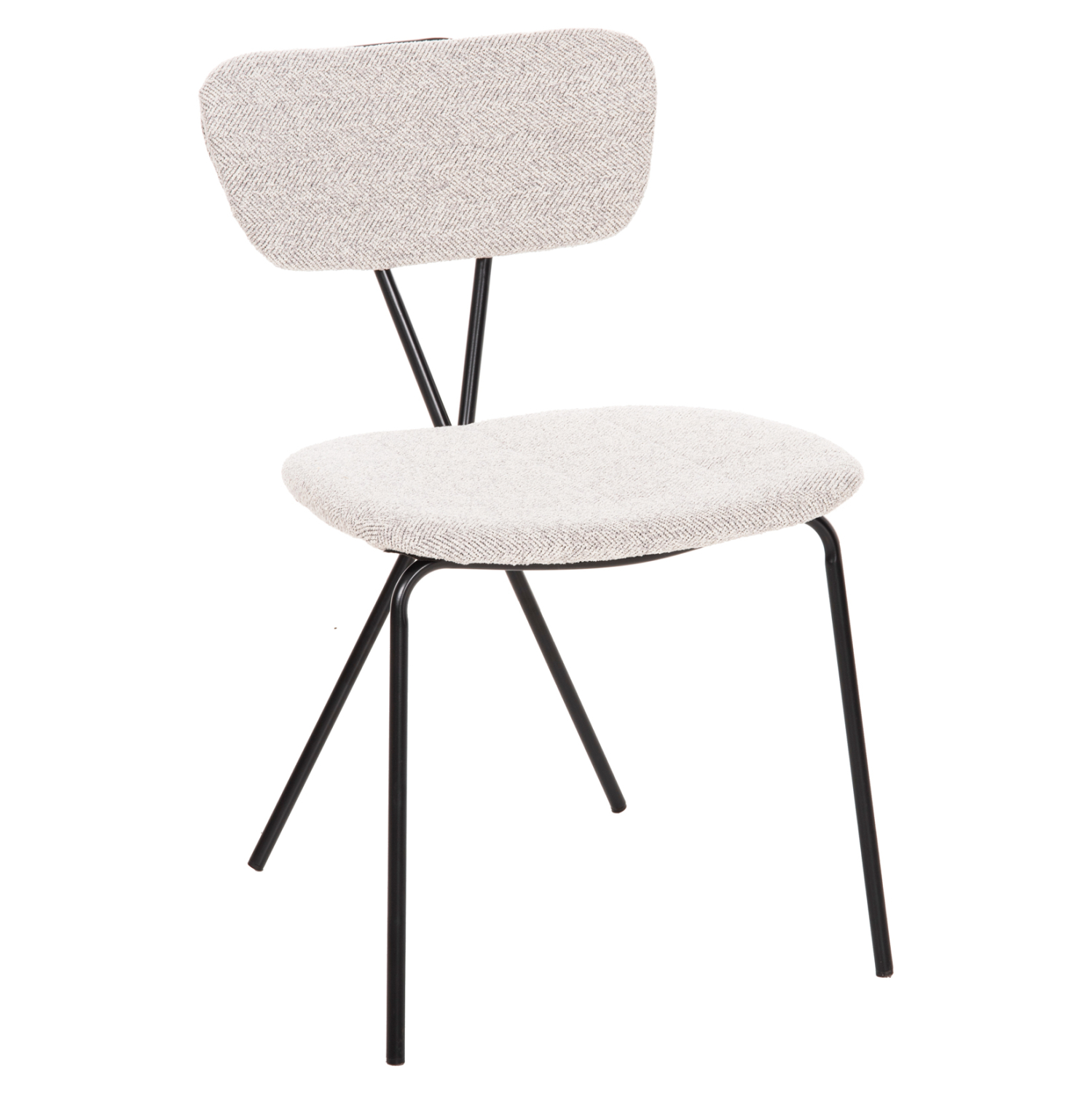 karekla-fb9985503-metallikos-skeletos-ma ΚΑΡΕΚΛΑ DORY HM9855.03 ΜΕΤΑΛΛΙΚΟΣ ΣΚΕΛΕΤΟΣ ΜΑΥΡΟΣ-ΑΝΟΙΧΤΟ ΓΚΡΙ ΥΦΑΣΜΑ 48,5x61x76Υεκ. - Image 1