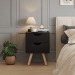 ΚΟΜΟΔΙΝΟ DINKL HM2472.02 ΜΕΛΑΜΙΝΗ-2 ΣΥΡΤΑΡΙΑ-WENGE 29,5x29,5x45Υεκ - Image 4