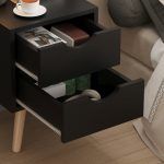 ΚΟΜΟΔΙΝΟ DINKL HM2472.02 ΜΕΛΑΜΙΝΗ-2 ΣΥΡΤΑΡΙΑ-WENGE 29,5x29,5x45Υεκ - Image 6