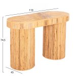 ΚΟΝΣΟΛΑ ΟΒΑΛ GATSBY HM9871 ΦΥΣΙΚΟ RATTAN ΣΕ ΦΥΣΙΚΟ ΧΡΩΜΑ 110x45x74,5Υεκ. - Image 2